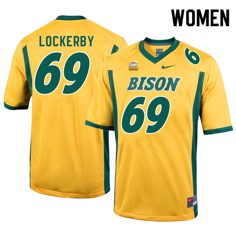 Women #69 Devin Lockerby North Dakota State Bison College Football Jerseys Sale-Yellow
